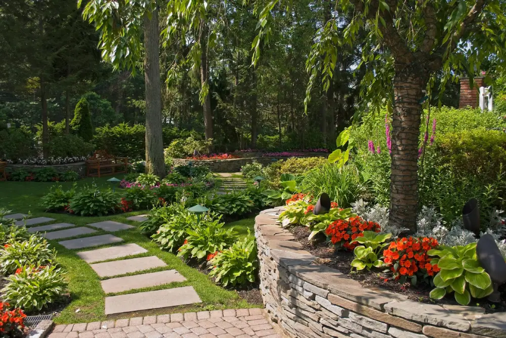 Retaining walls can also create beautiful landscaping features in your outdoor space.